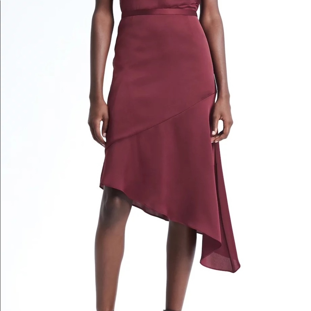 Banana Republic x Olivia Palermo Asymmetrical Bias Cut Skirt